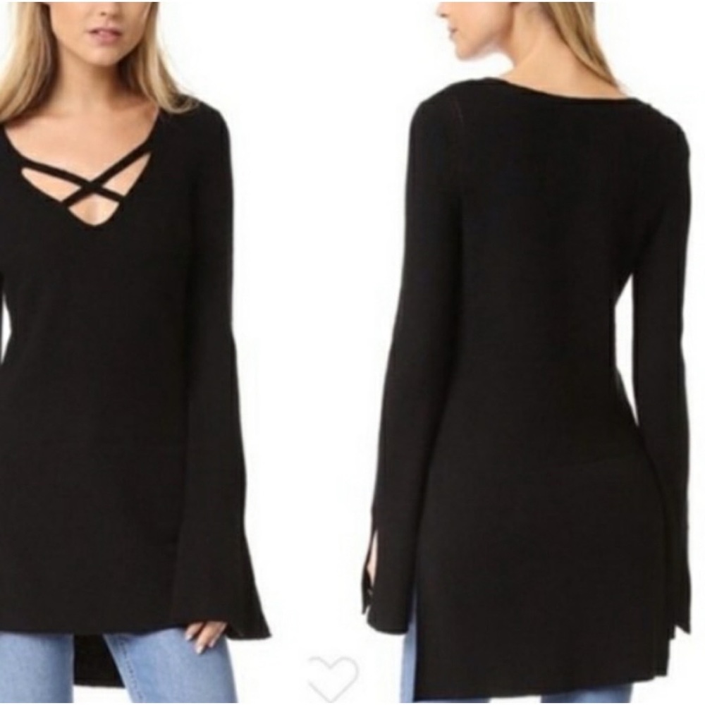 Free People Criss Cross Black Tunic Small From Revolve - Picture 2 of 8